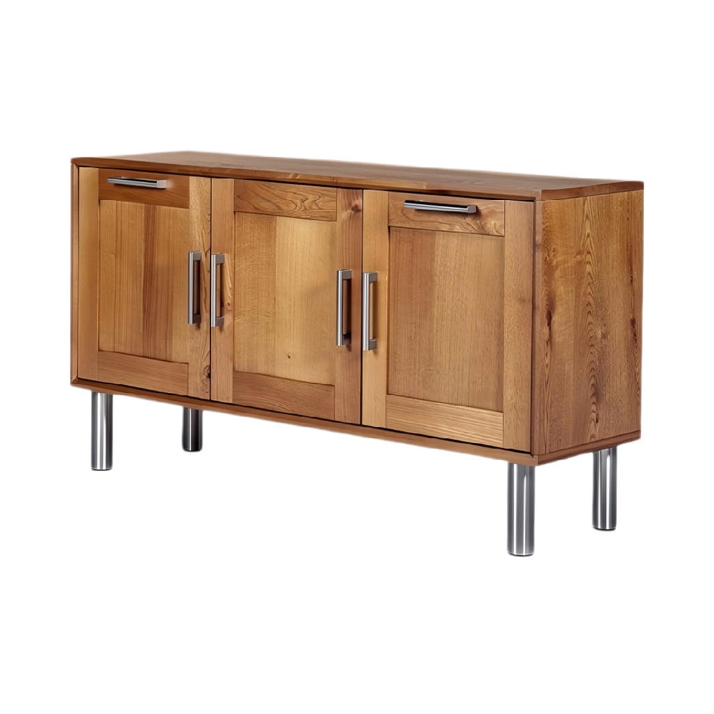Elegant houten dressoir met stalen poten**